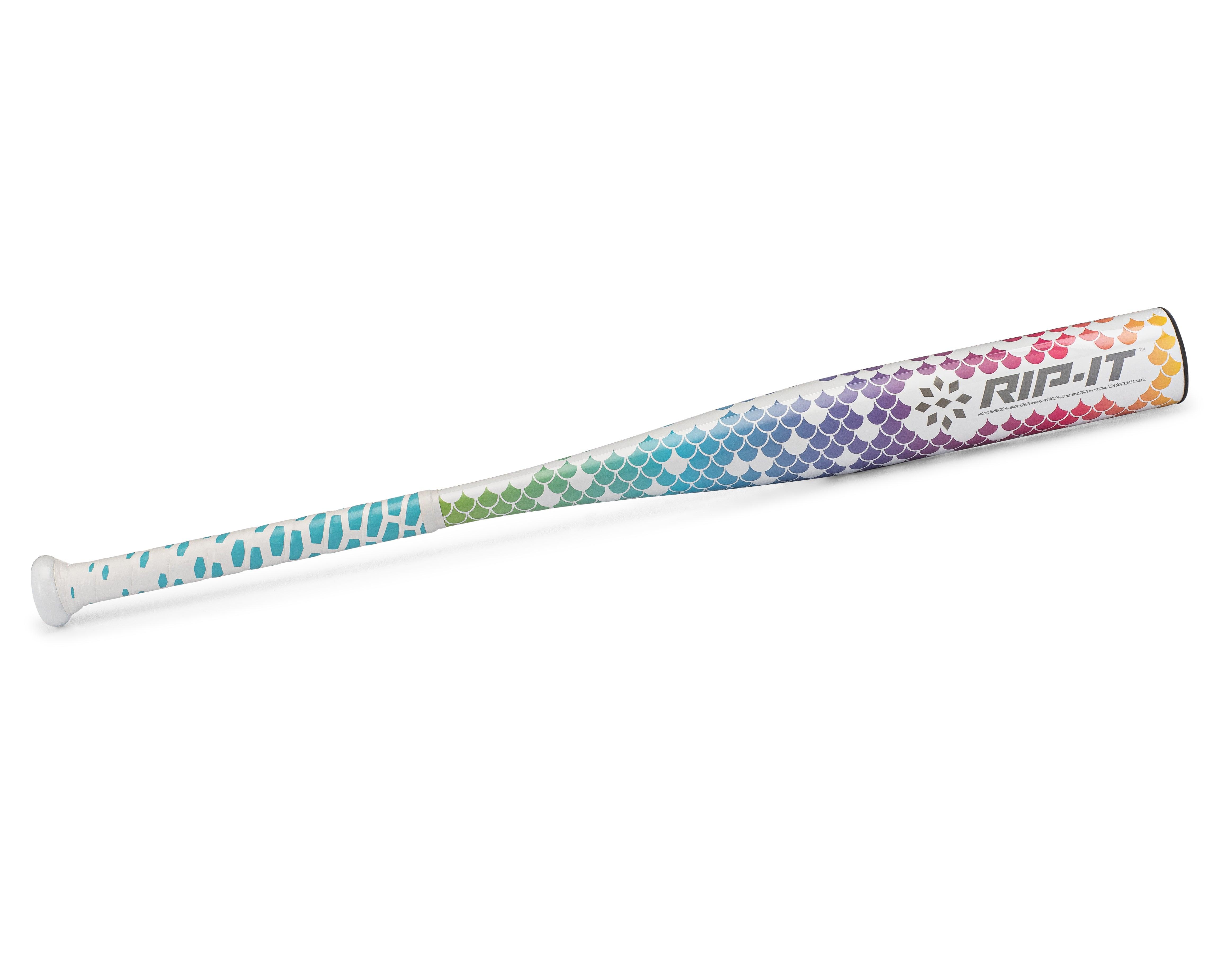  RIP-IT, Stardust Girls Fastpitch Softball Bat, 1 Pc.  Aluminum, Approved for All Fields, 28, Pink/Blue